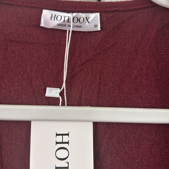 Burgundy Fringe Vest with Stud Accents size Medium Festival Rodeo Boho Cowgirl - Picture 3 of 5